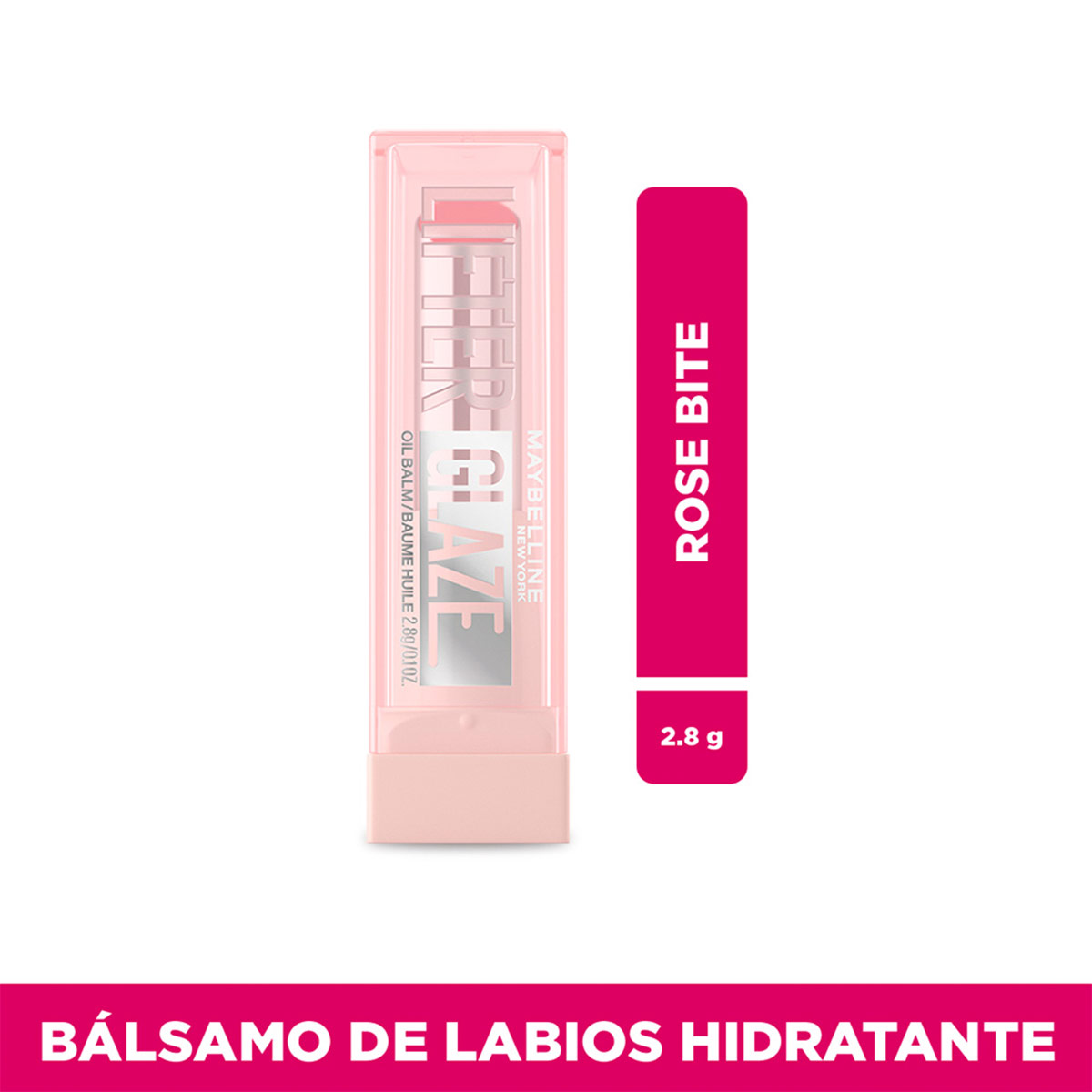 BÁLSAMO LABIAL MAYBELLINE LIFTER GLAZE ROSE BITE - 1