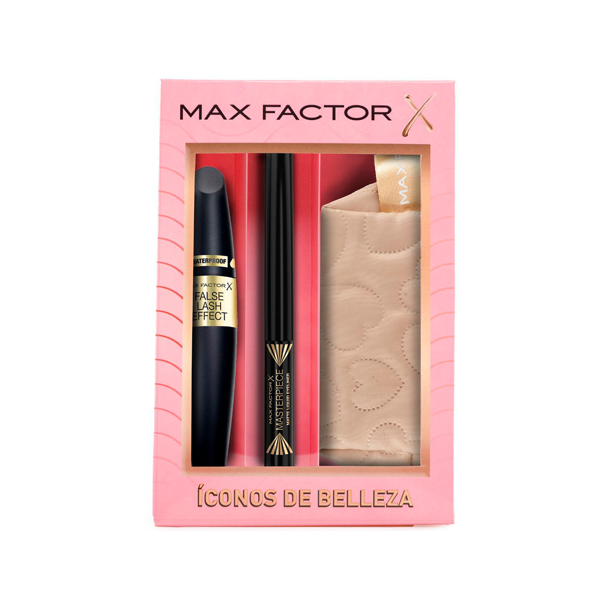 PACK MÁSCARA DE PESTAÑAS Y DELINEADOR MAX FACTOR FALSE LASH EFFECT WP+MASTERPIECE MATTE LIQUID BLACK - 1