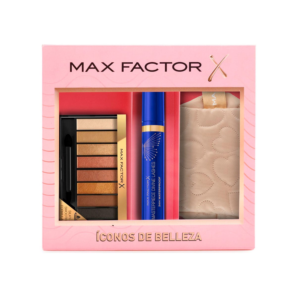 PACK MÁSCARA DE PESTAÑAS+SOMBRA DE OJOS MAX FACTOR DIVINE LASHES WP+MASTERPIECE GOLDEN - 1