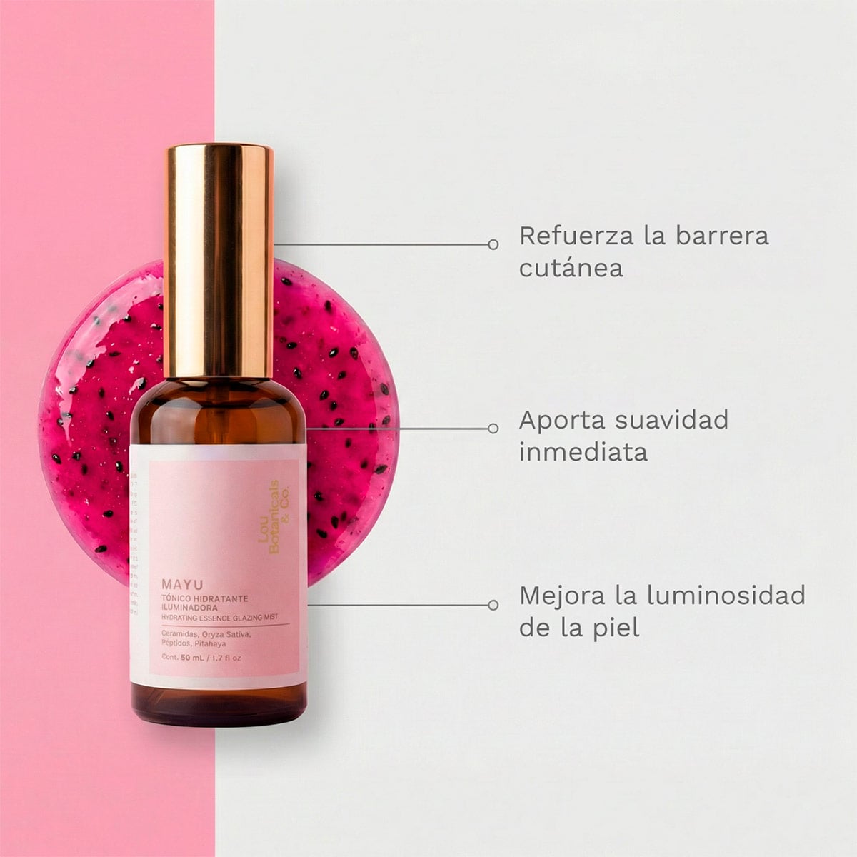 TONICO HIDRATANTE ILUMINADOR LOU BOTANICALS MAYU 50ML - 2