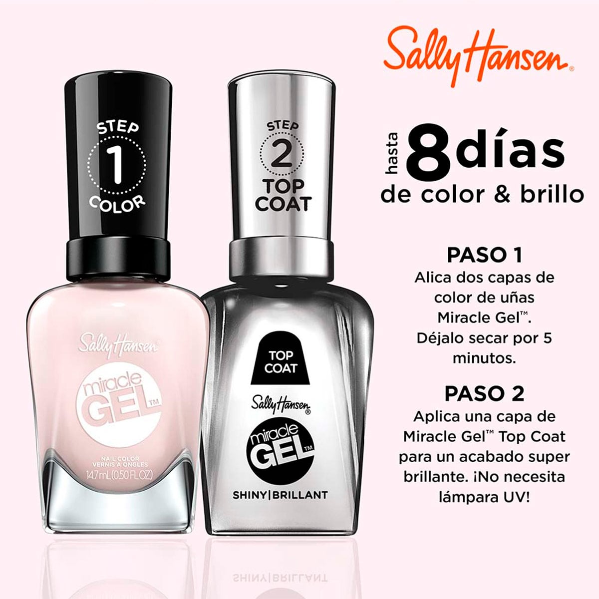 ESMALTE DE UÑAS SALLY HANSEN MIRACLE GEL LITTLE PEONY - 4