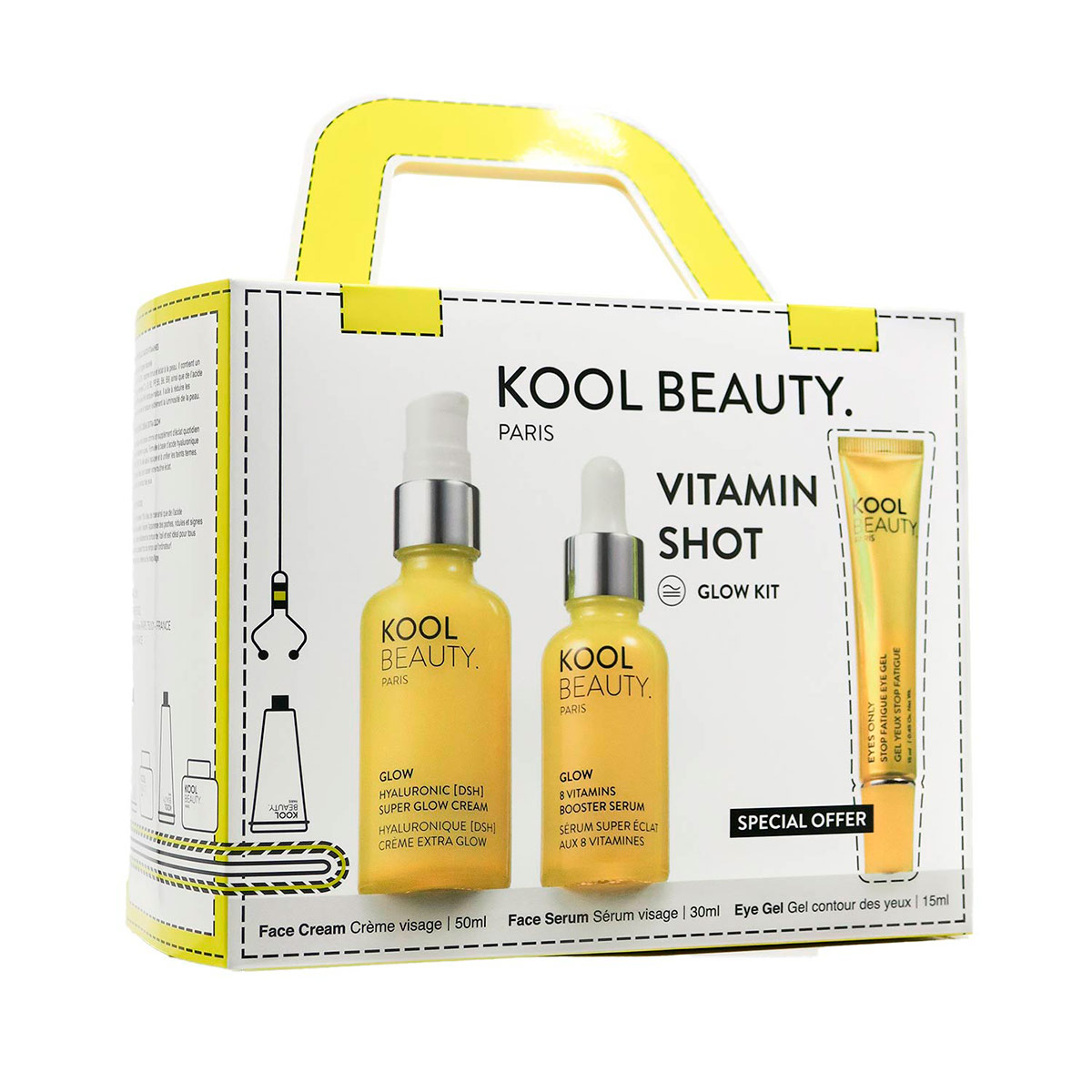 KIT KOOL BEAUTY HANDLE BOX GLOW VITAMIN SHOT - 1