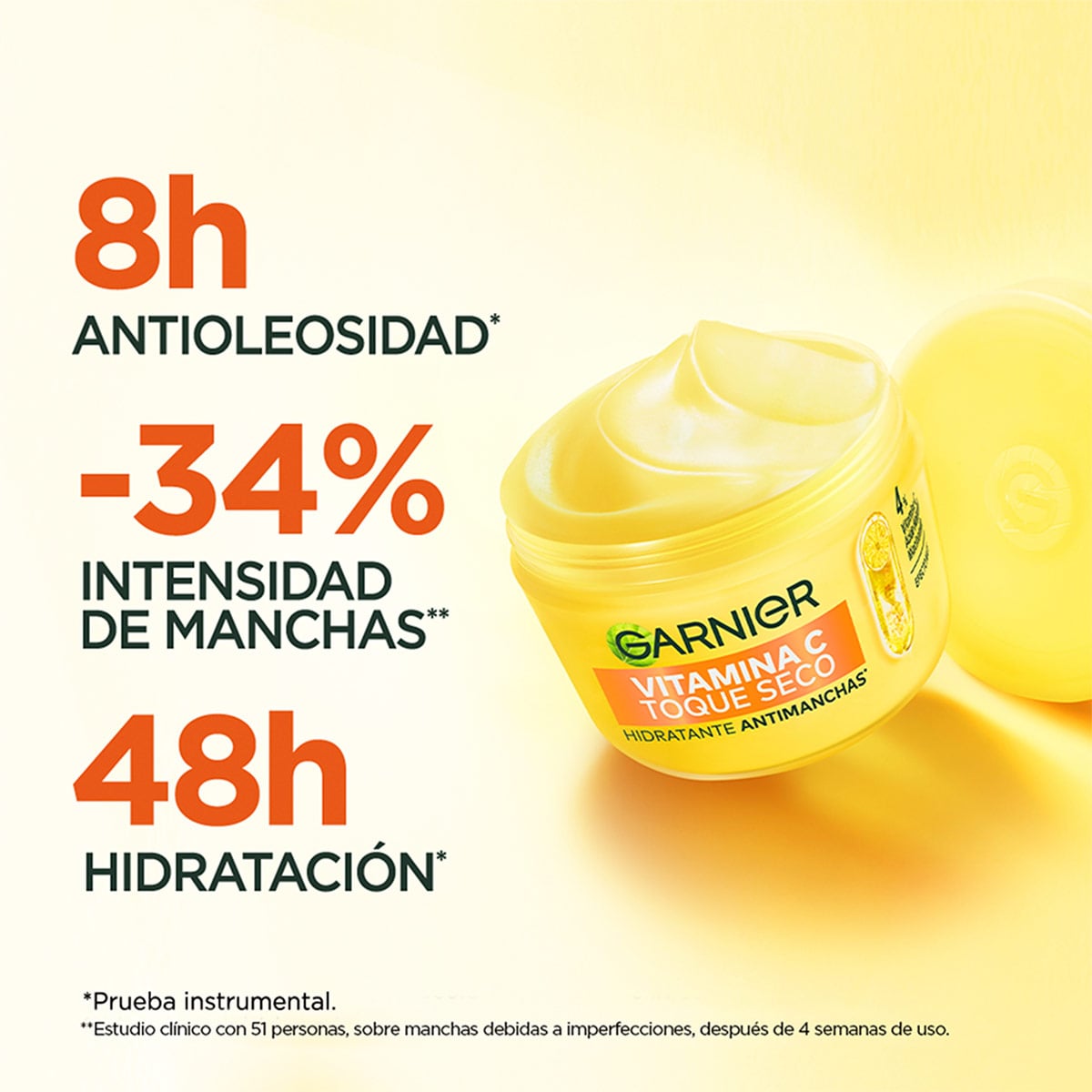 CREMA HIDRATANTE GARNIER VITAMICA C TOQUE SECO - 9