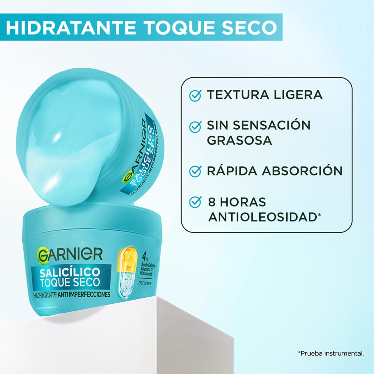 CREMA HIDRATANTE GARNIER ÁCIDO SALICÍLICO TOQUE SECO - 11