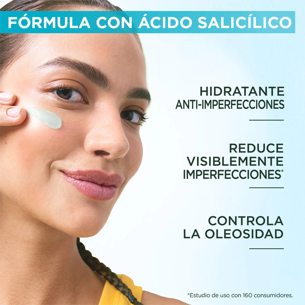 CREMA HIDRATANTE GARNIER ÁCIDO SALICÍLICO TOQUE SECO - 5