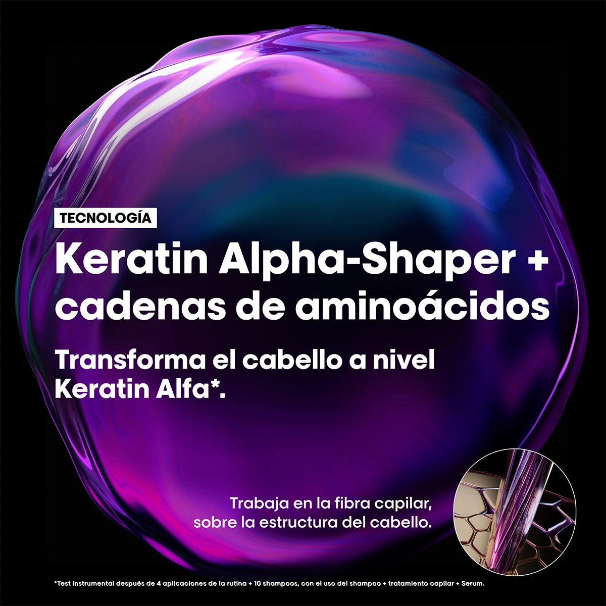 SHAMPOO LOREAL PROFESSIONNEL KERATIN ALPHA SLEEK 300ML - 6