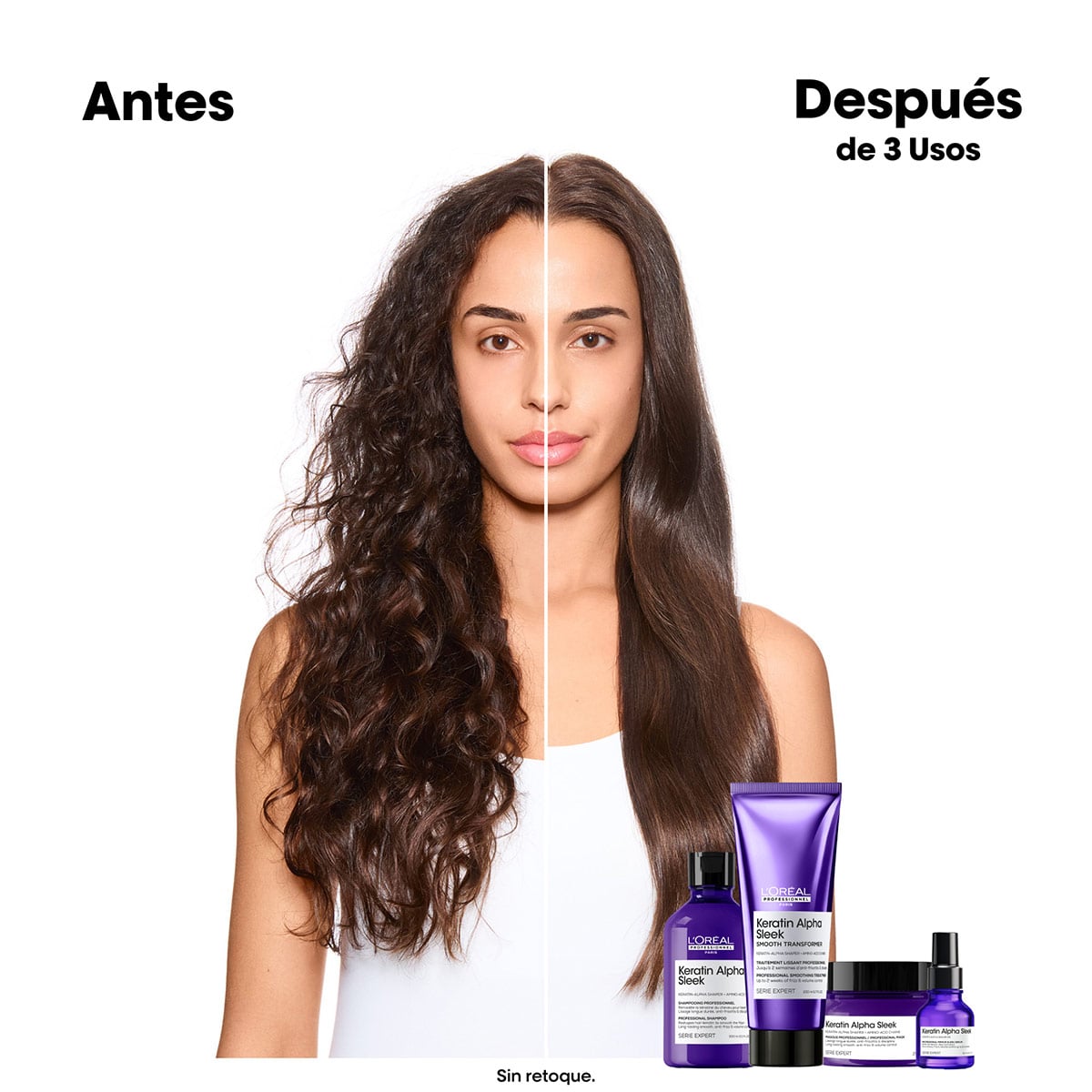 TRATAMIENTO LOREAL PROFESSIONNEL TRANSFORMER KERATIN ALPHA SLEEK 250ML - 2