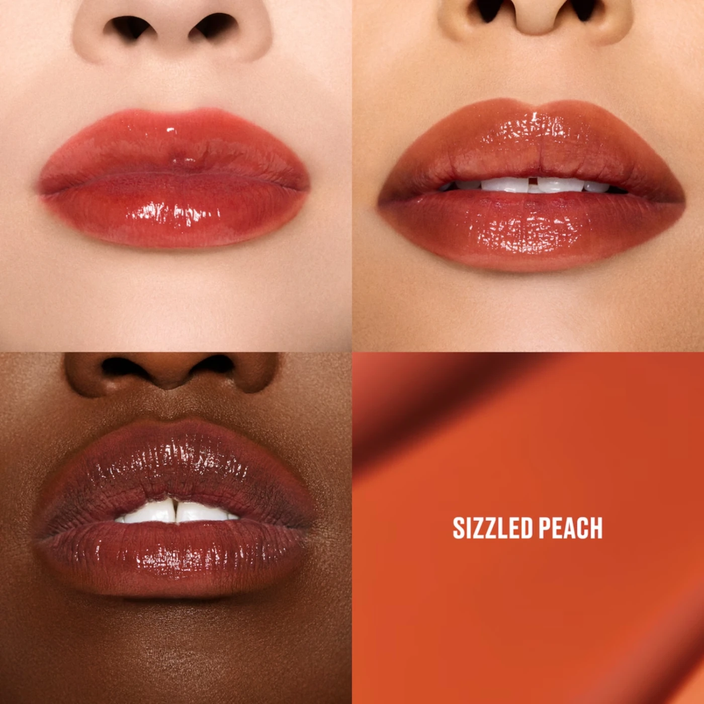 TINTA LABIAL MAC LUSTREGLASS STAINGLASS LIP SIZZLED PEACH - 2