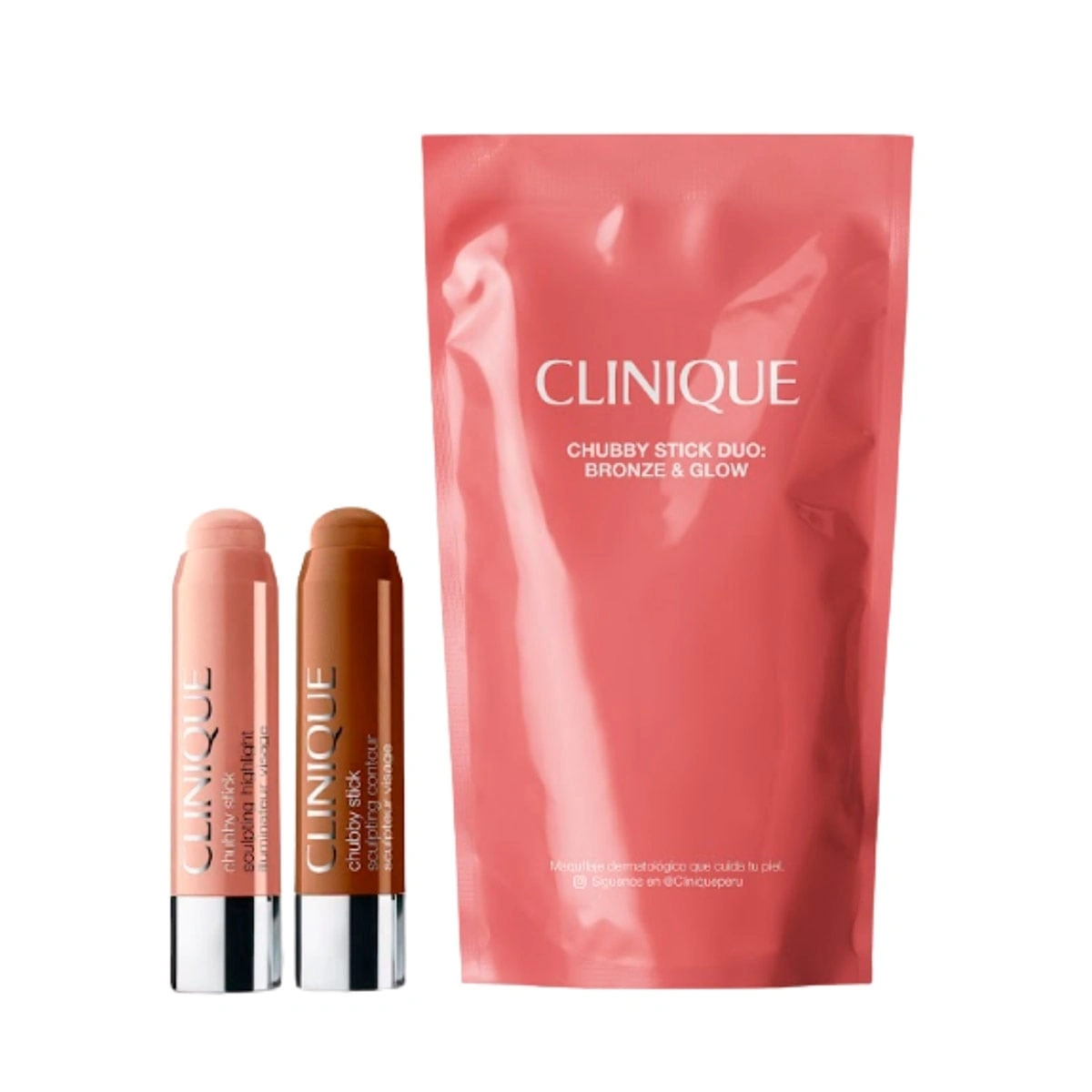 DÚO CLINIQUE CHUBBY STICKS BRONZE & GLOW - 1