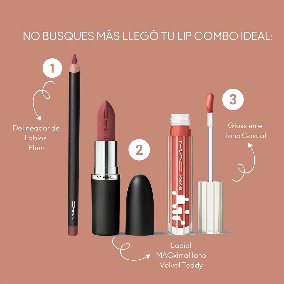 SET DE MAQUILLAJE MAC CASUAL LIP COMBO - 2