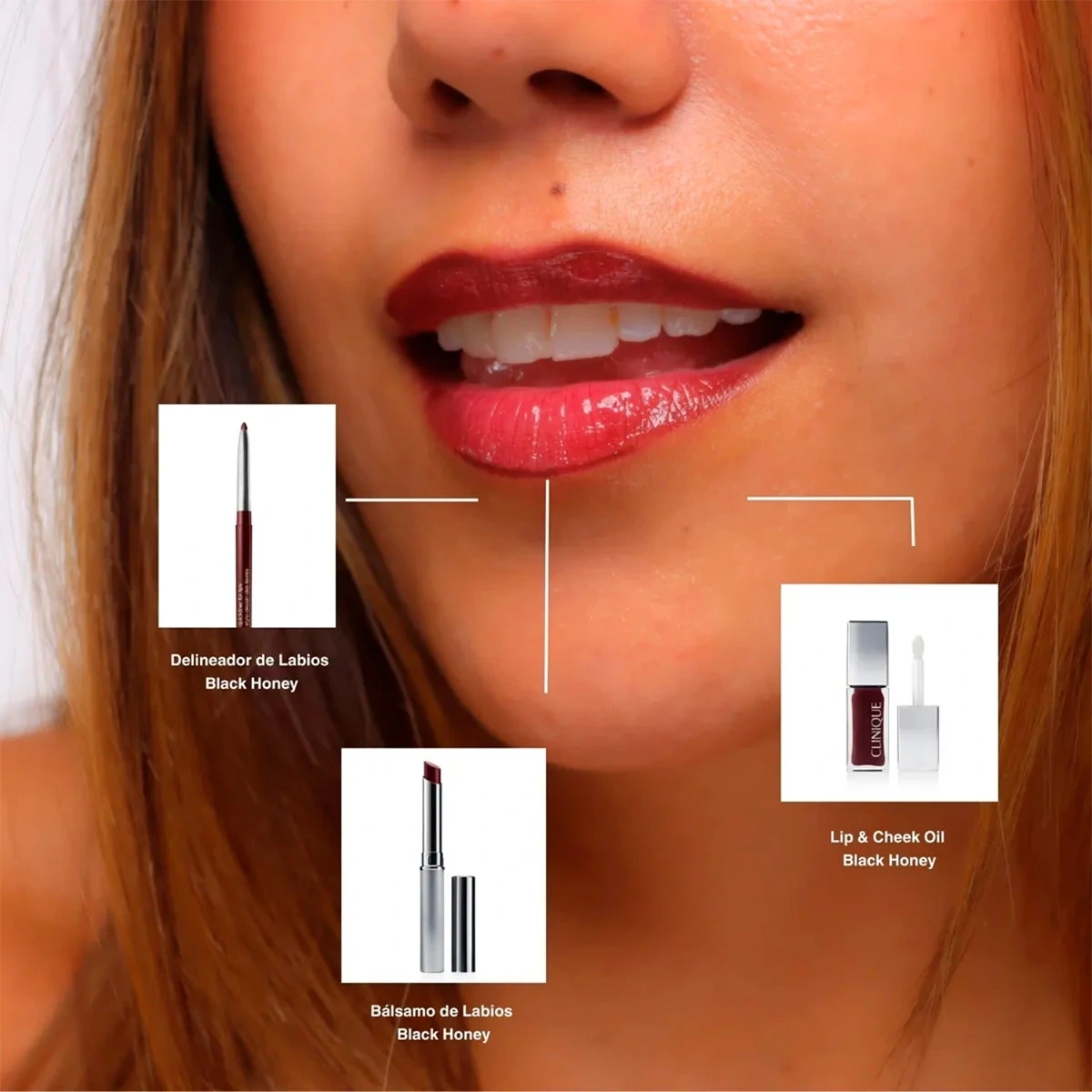 SET CLINIQUE LIP COMBO BLACK HONEY - 2