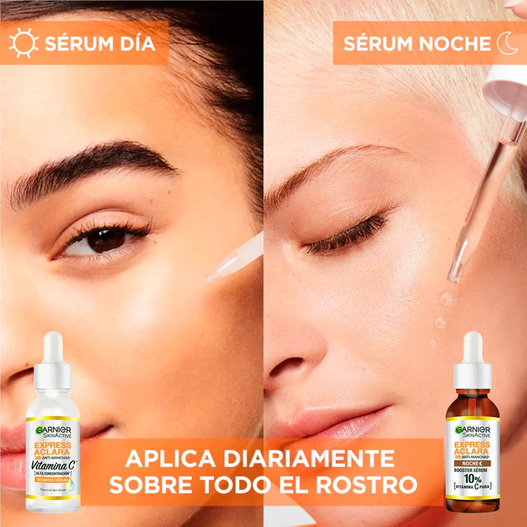 DÚO SÉRUM GARNIER EXPRESS ACLARA DÍA Y NOCHE 30ML - 5