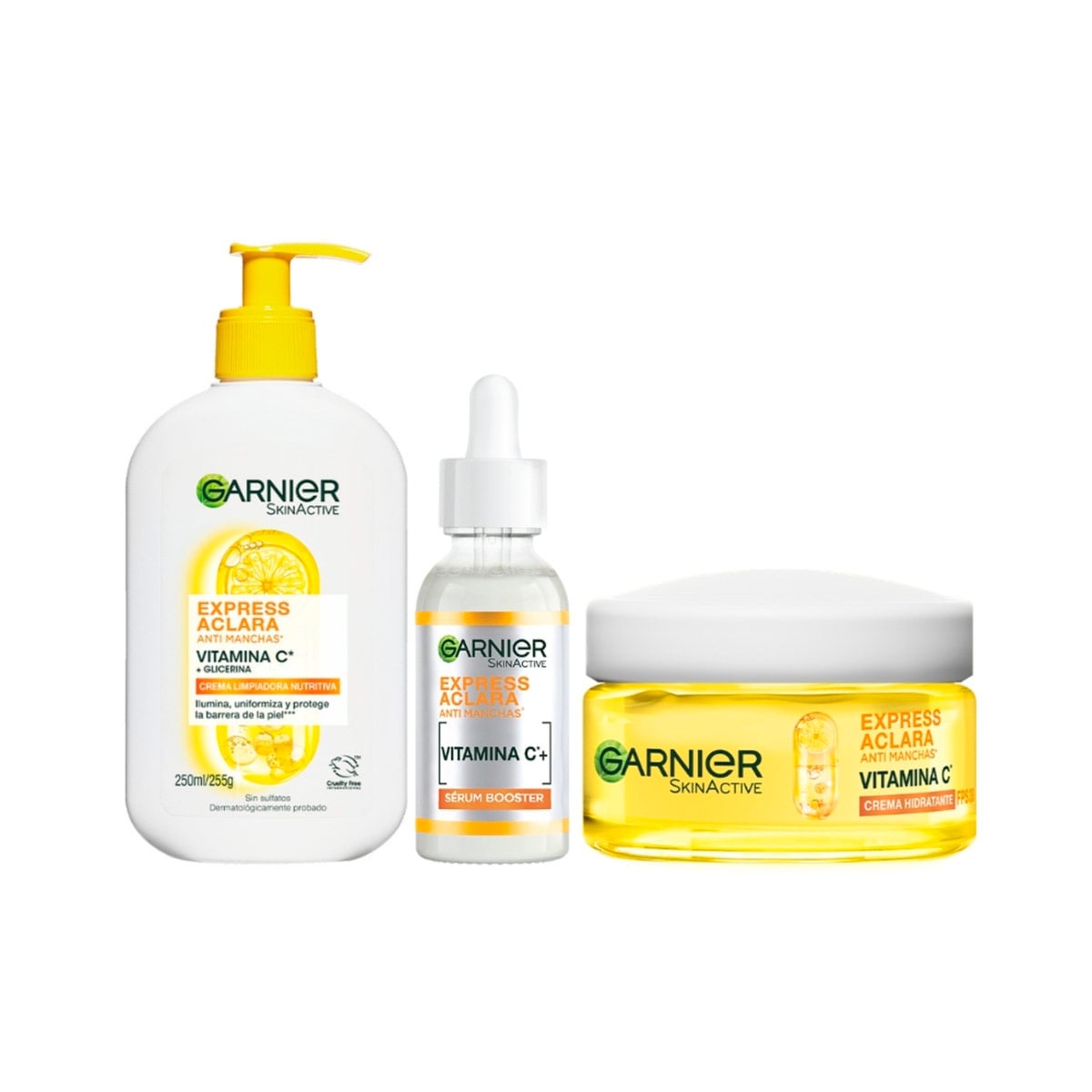 SET ANTIMANCHAS GARNIER EXPRESS ACLARA 150ML+50ML+30ML - 1