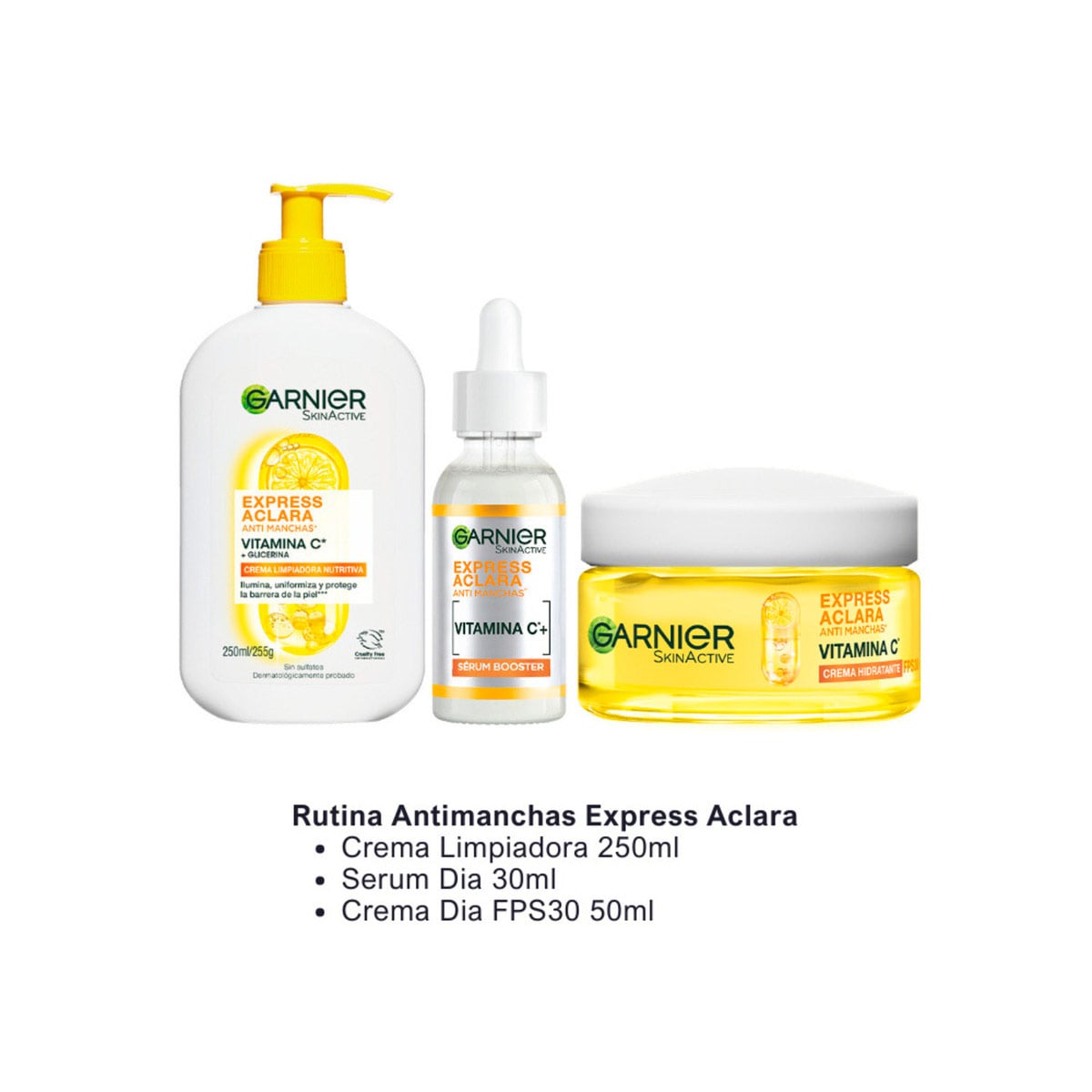 SET ANTIMANCHAS GARNIER EXPRESS ACLARA 150ML+50ML+30ML - 2