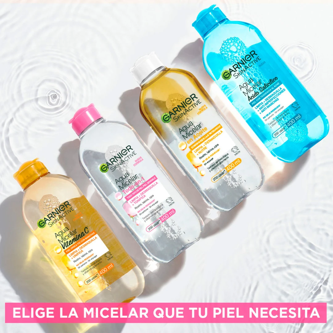 DÚO LIMPIEZA GARNIER AGUA MICELAR BIFÁSICA 400ML+100ML - 6