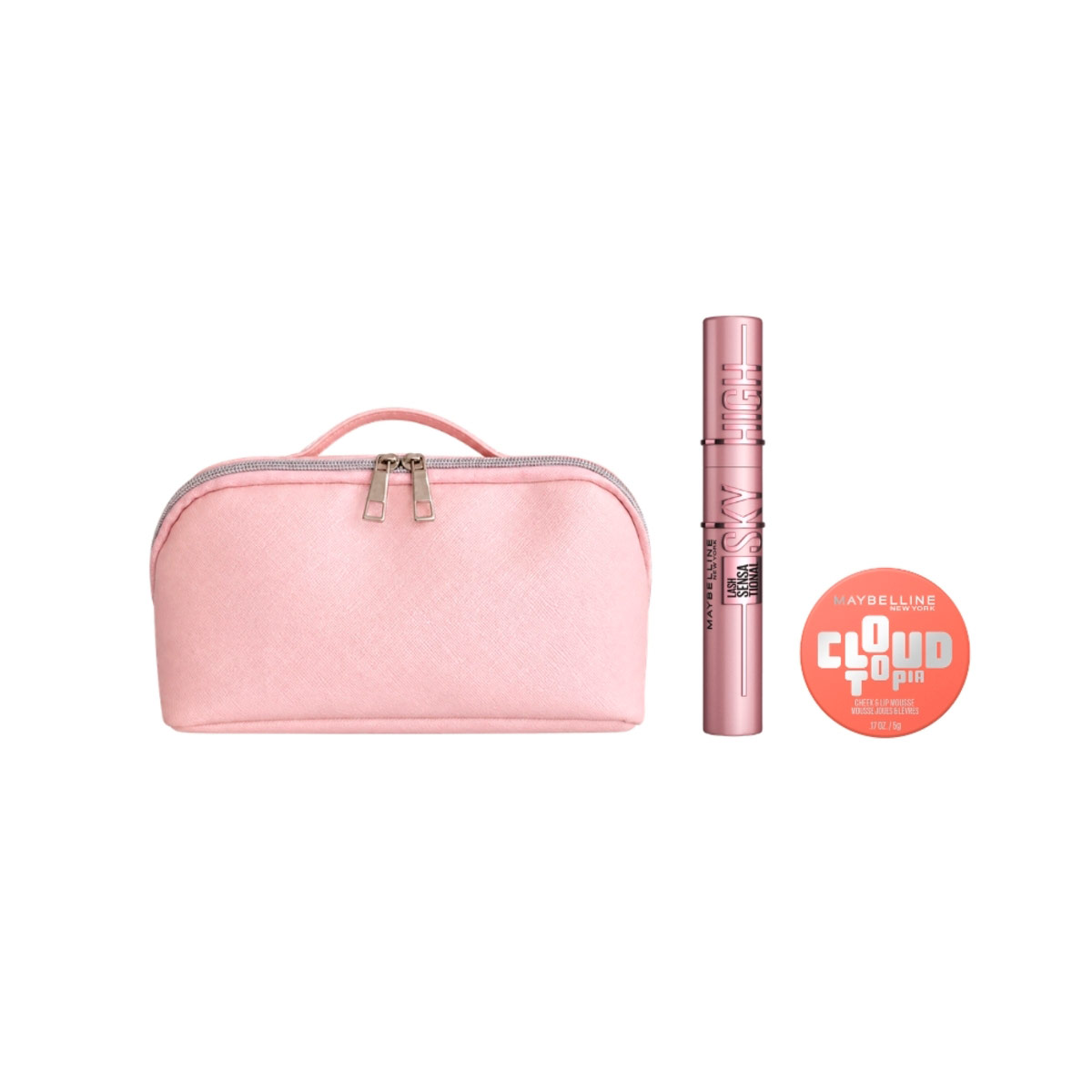 SET MAQUILLAJE MAYBELLINE MÁSCARA SKY HIGH WTP+CLOUDTOPIA SOLA SERENITY - 1