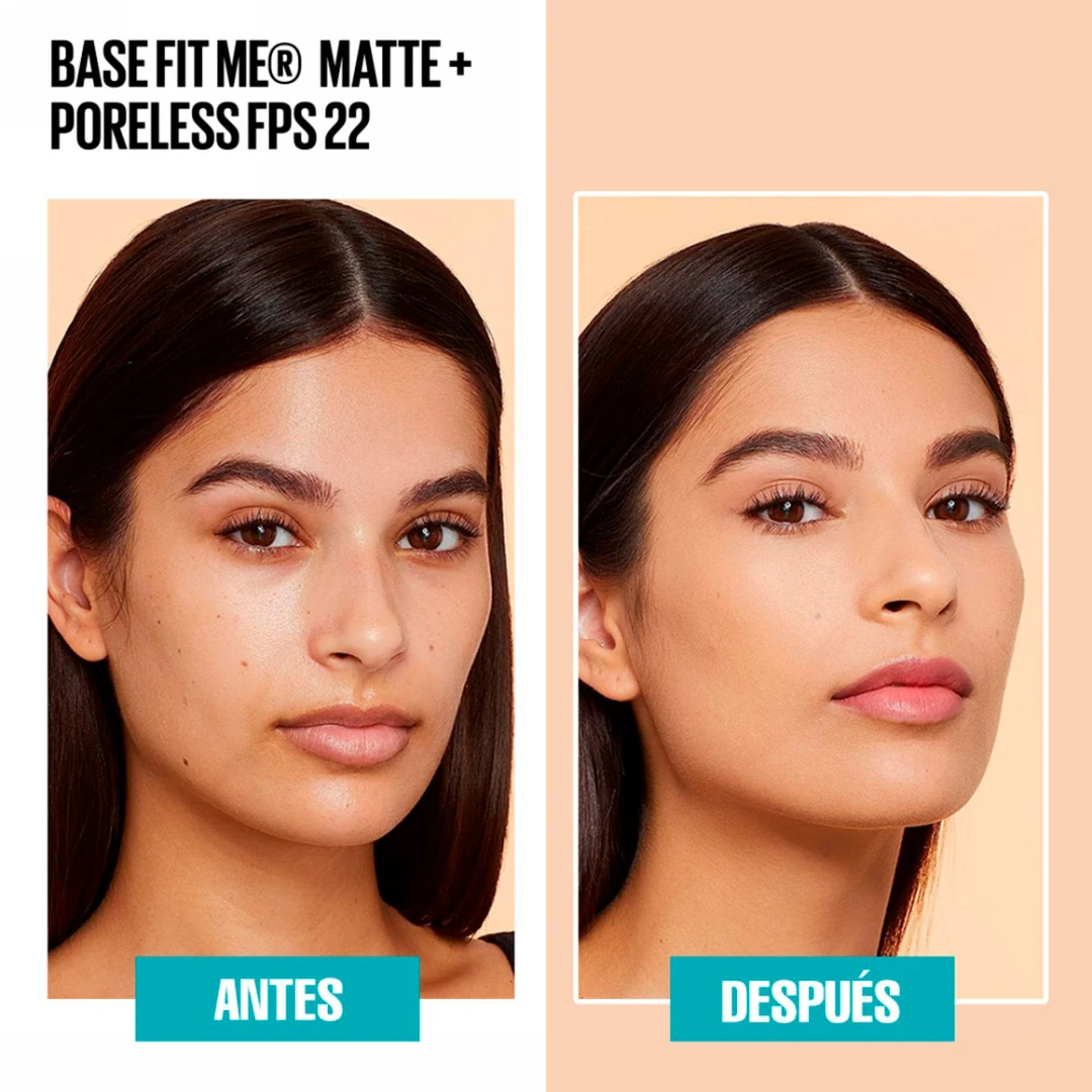 SET ROSTRO MAYBELLINE MATE FIT ME POLVO COMPACTO NATURAL BEIGE 220+BASE LÍQUIDA NATURAL 235 - 5