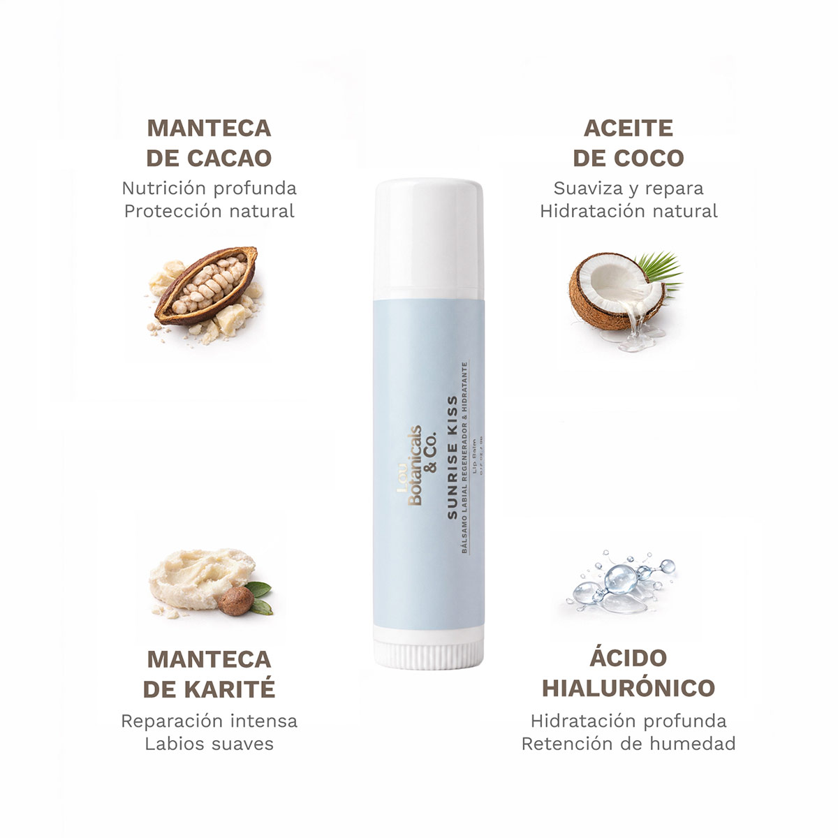 BALSAMO LABIAL HIDRATANTE LOU BOTANICALS SUNRISE KISS - 2