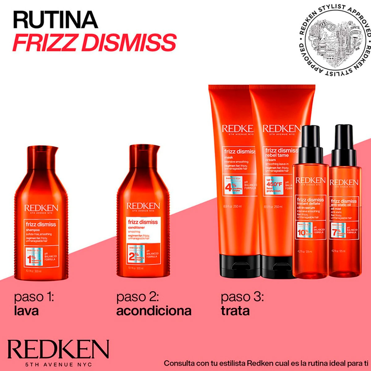 CREMA DE PEINAR REKEN FRIZZ DISMISS 250ML - 4