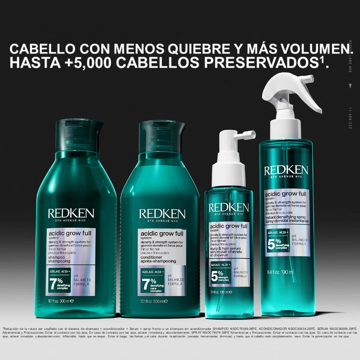 SÉRUM SIN ENJUAGE REDKEN ACIDIC GROW FULL SYSTEM 100ML - 6