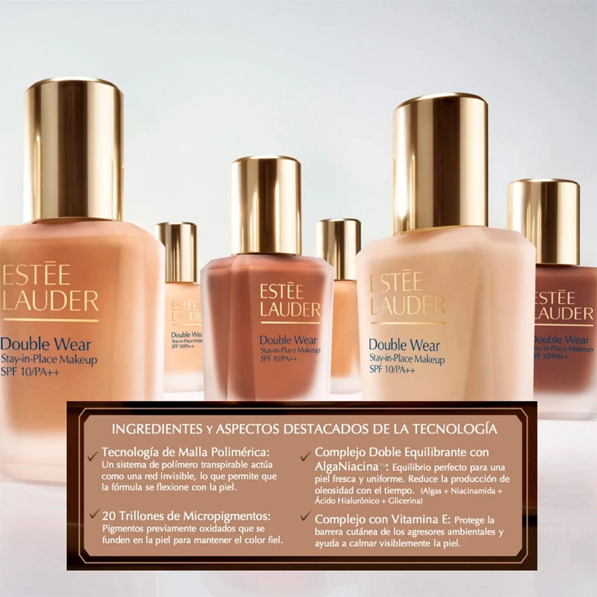 BASE DE MAQUILLAJE ESTEE LAUDER DOUBLEWEAR SPF10 1W1 30ML - 5