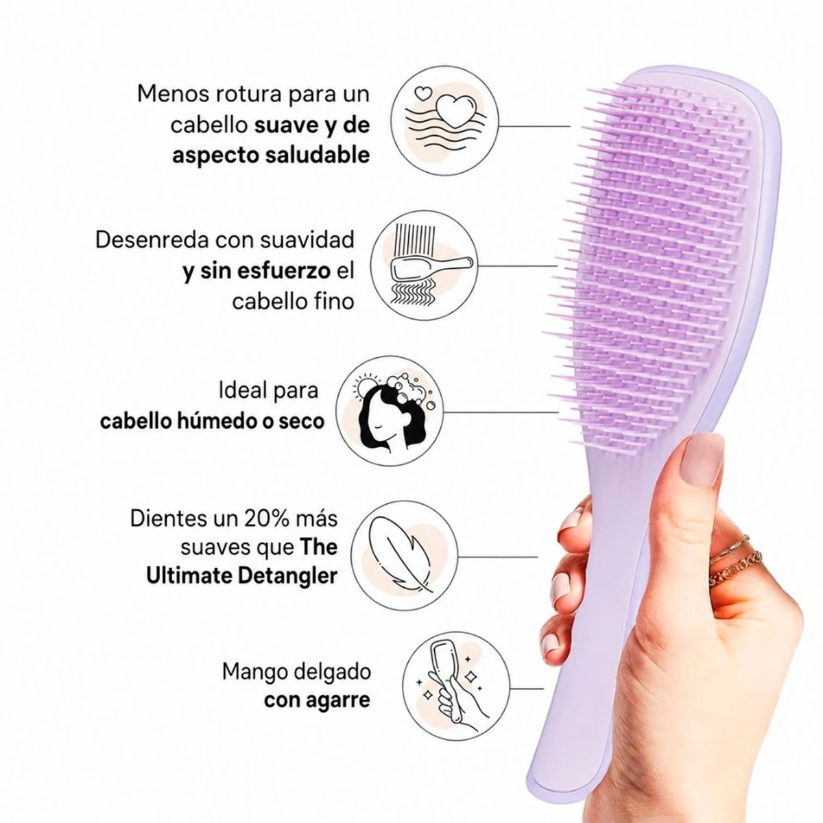 CEPILLO TANGLE TEEZER FINE & FRAGILE LILAC - 3