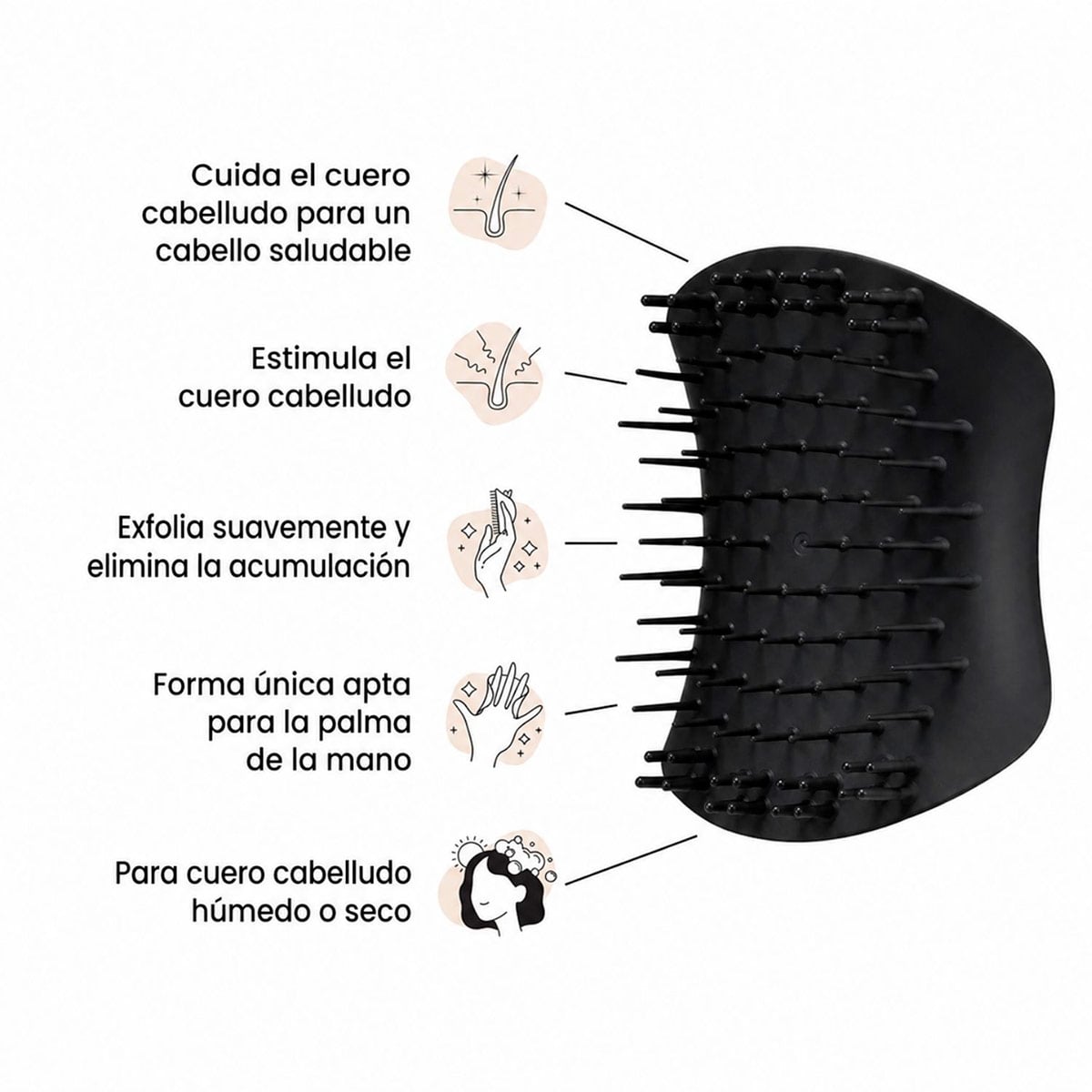 CEPILLO TANGLE TEEZER SCALP BRUSH - BLACK - 6