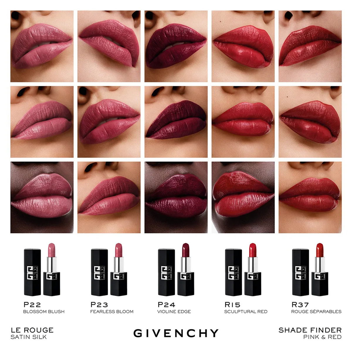 LABIAL GIVENCHY LE ROUGE SATIN SILK SCULPTURAL RED - 6