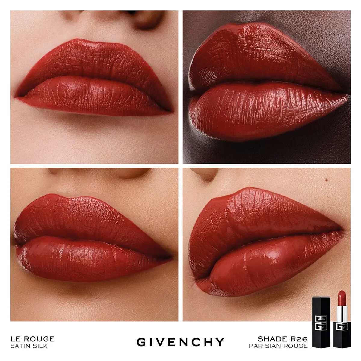 LABIAL GIVENCHY LE ROUGE SATIN SILK PARISIAN ROUGE - 2