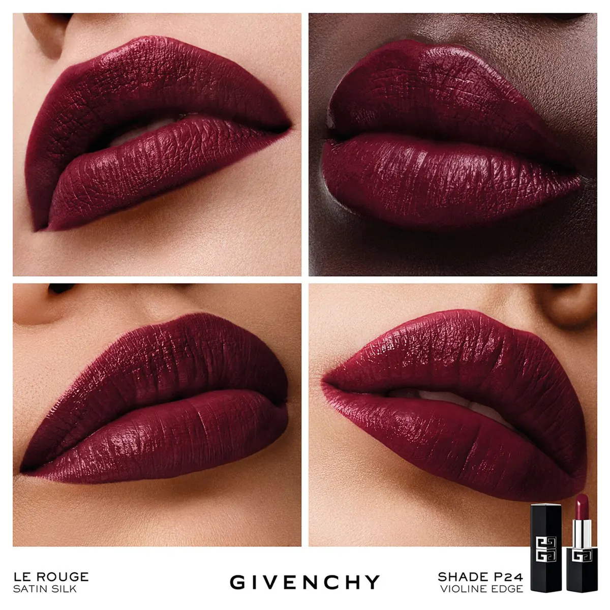 LABIAL GIVENCHY LE ROUGE SATIN SILK VIOLINE EDGE - 4