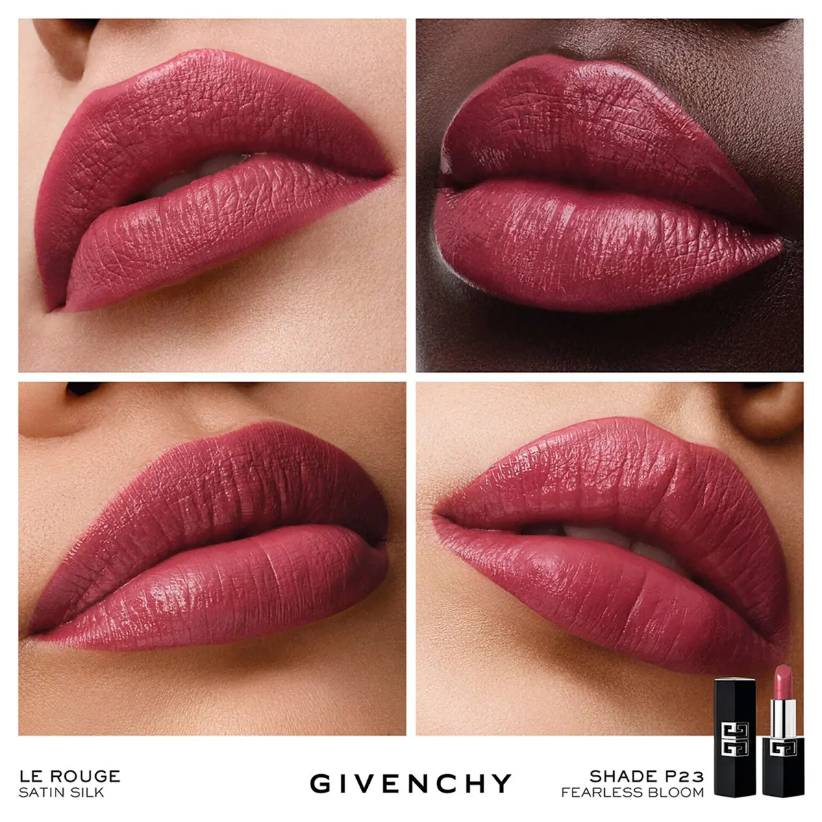 LABIAL GIVENCHY LE ROUGE SATIN SILK FEARLESS BLOOM - 6