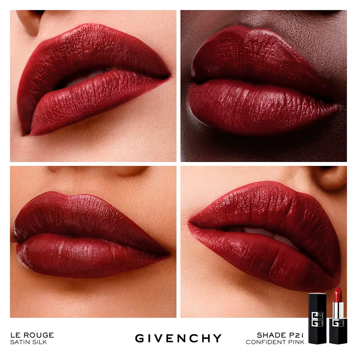 LABIAL GIVENCHY LE ROUGE SATIN SILK CONFIDENT PINK - 4