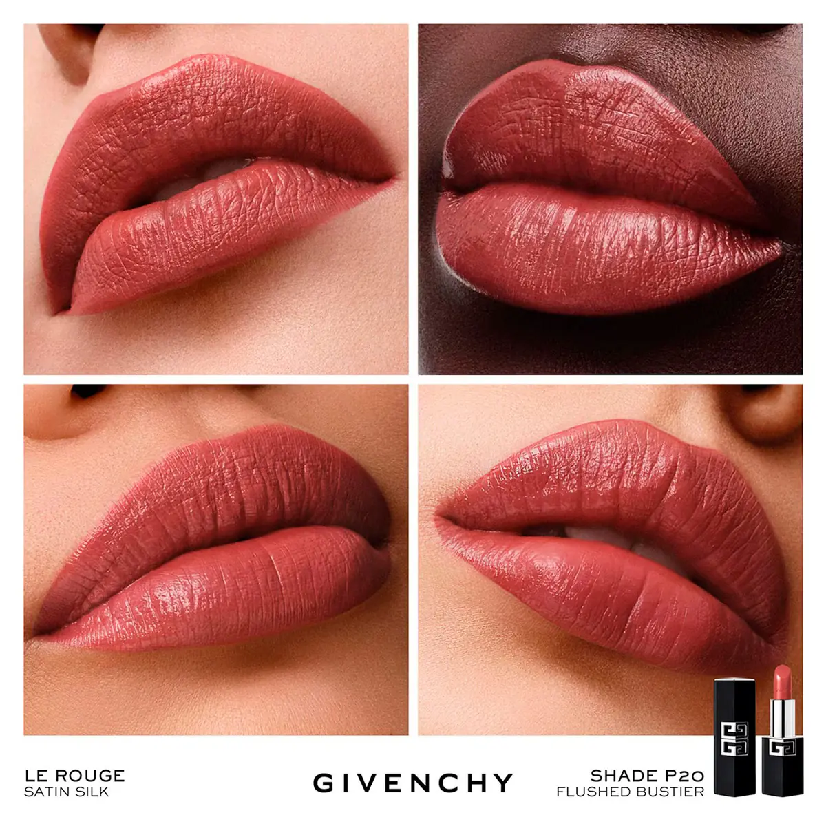 LABIAL GIVENCHY LE ROUGE SATIN SILK FLUSHED BUSTIER - 4