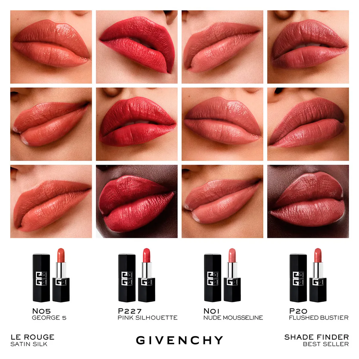 LABIAL GIVENCHY LE ROUGE SATIN SILK FLUSHED BUSTIER - 5
