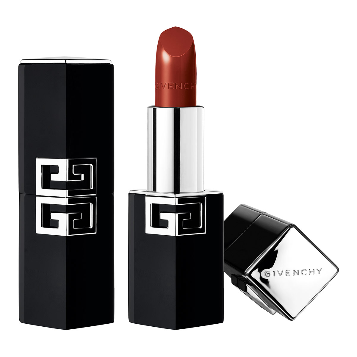 LABIAL GIVENCHY LE ROUGE SATIN SILK MAROON STITCH - 2