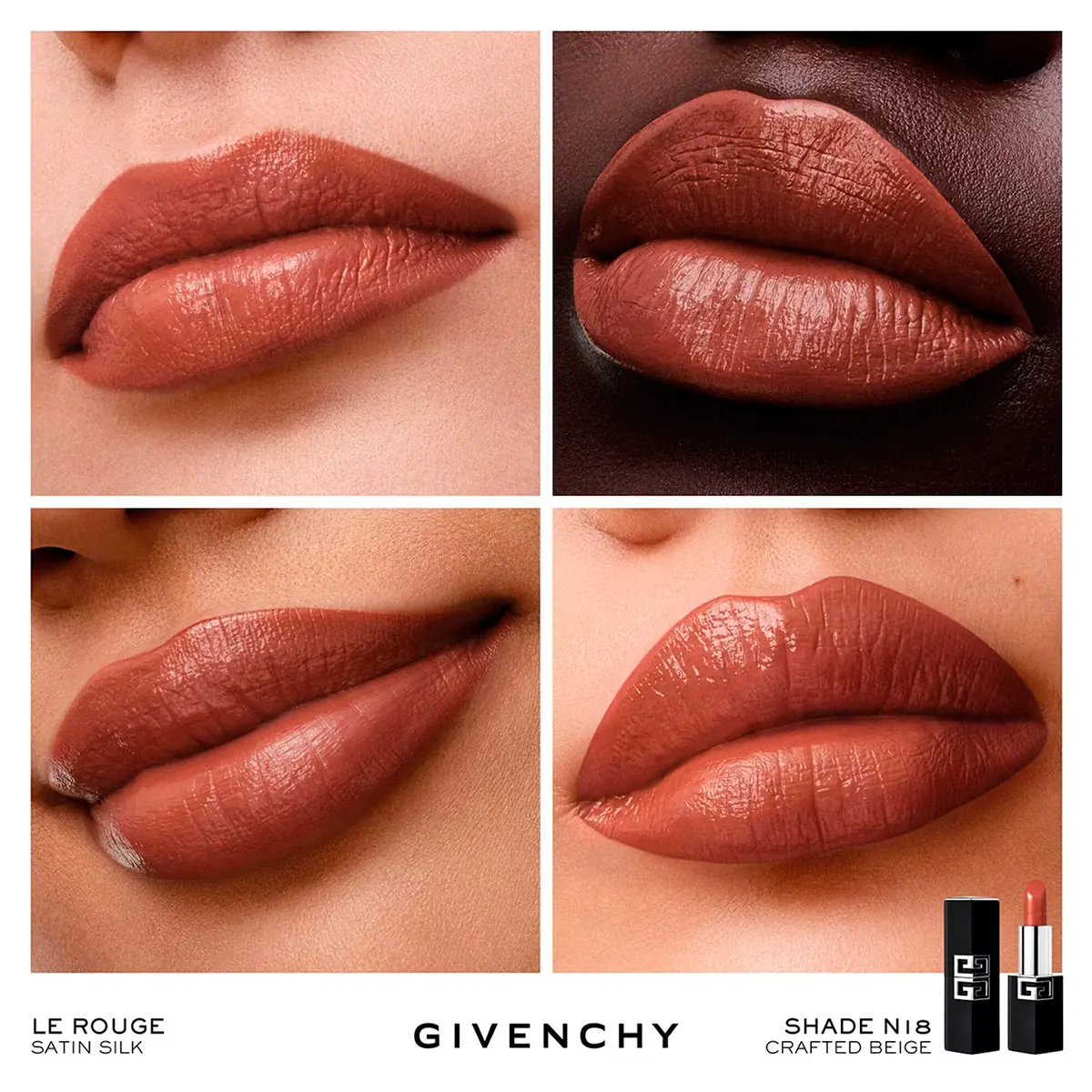 LABIAL GIVENCHY LE ROUGE SATIN SILK CRAFTED BEIGE - 5