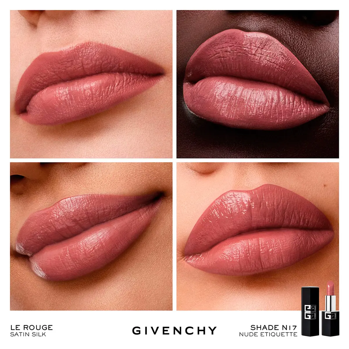LABIAL GIVENCHY LE ROUGE SATIN SILK NUDE ETIQUETTE - 4