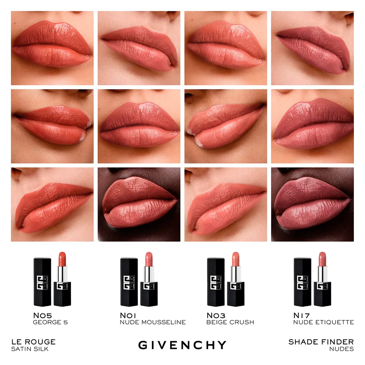 LABIAL GIVENCHY LE ROUGE SATIN SILK NUDE ETIQUETTE - 5