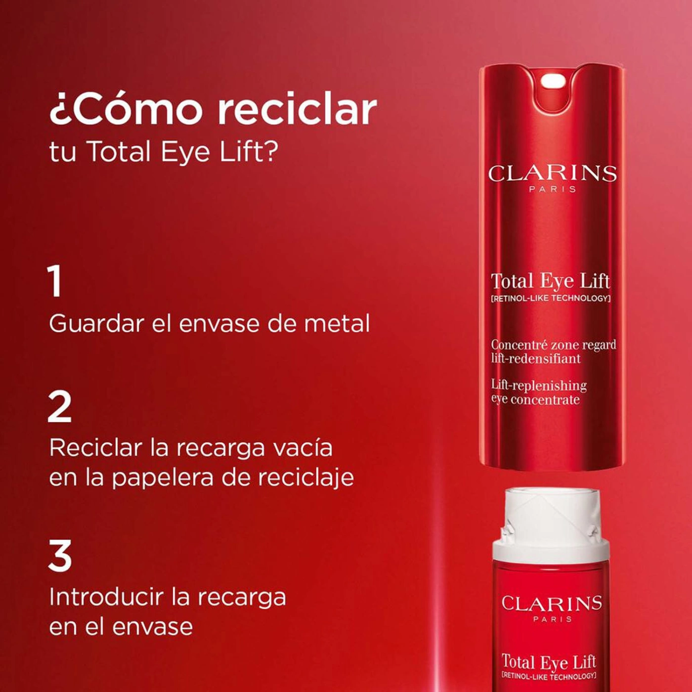 CONTORNO DE OJOS CLARINS TOTAL EYE LIFT REAFIRMANTE 15ML - 9