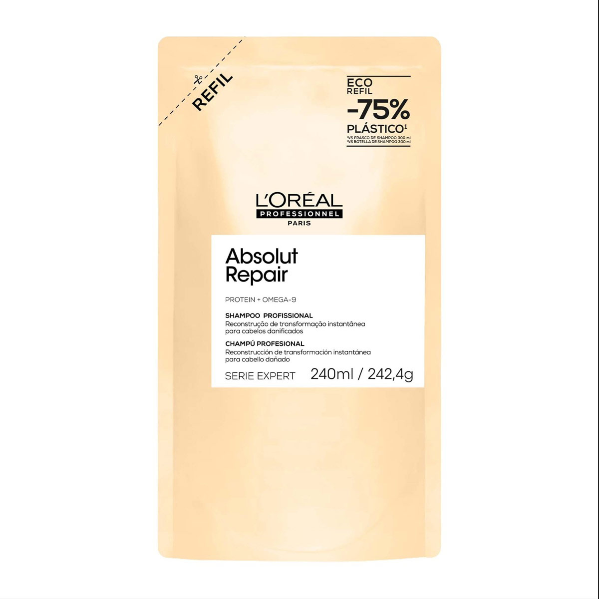 REFILL SHAMPOO LOREAL PROFESSIONNEL ABSOLUT REPAIR 240ML - 2