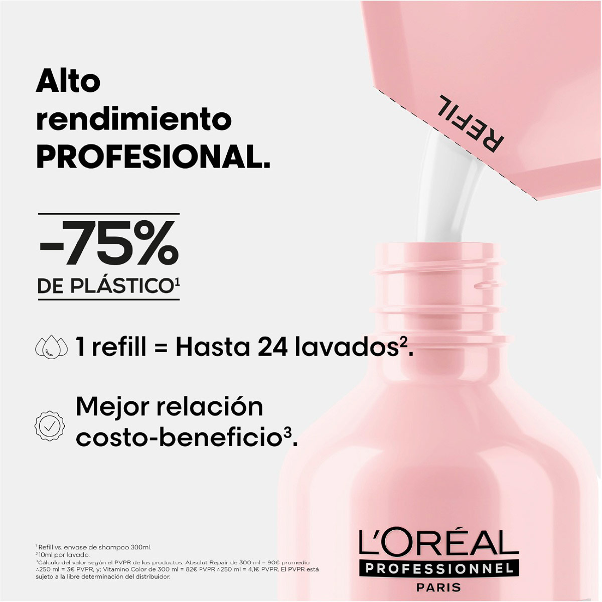 REFILL SHAMPOO LOREAL PROFESSIONNEL VITAMINO COLOR 240ML - 3