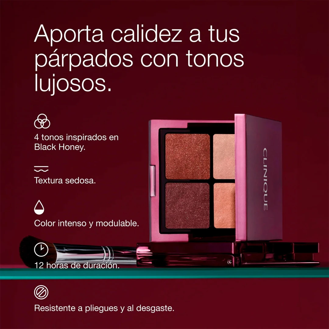 SOMBRA DE OJOS CLINIQUE ALL ABOUT SHADOW QUAD BLACK HONEY - 9