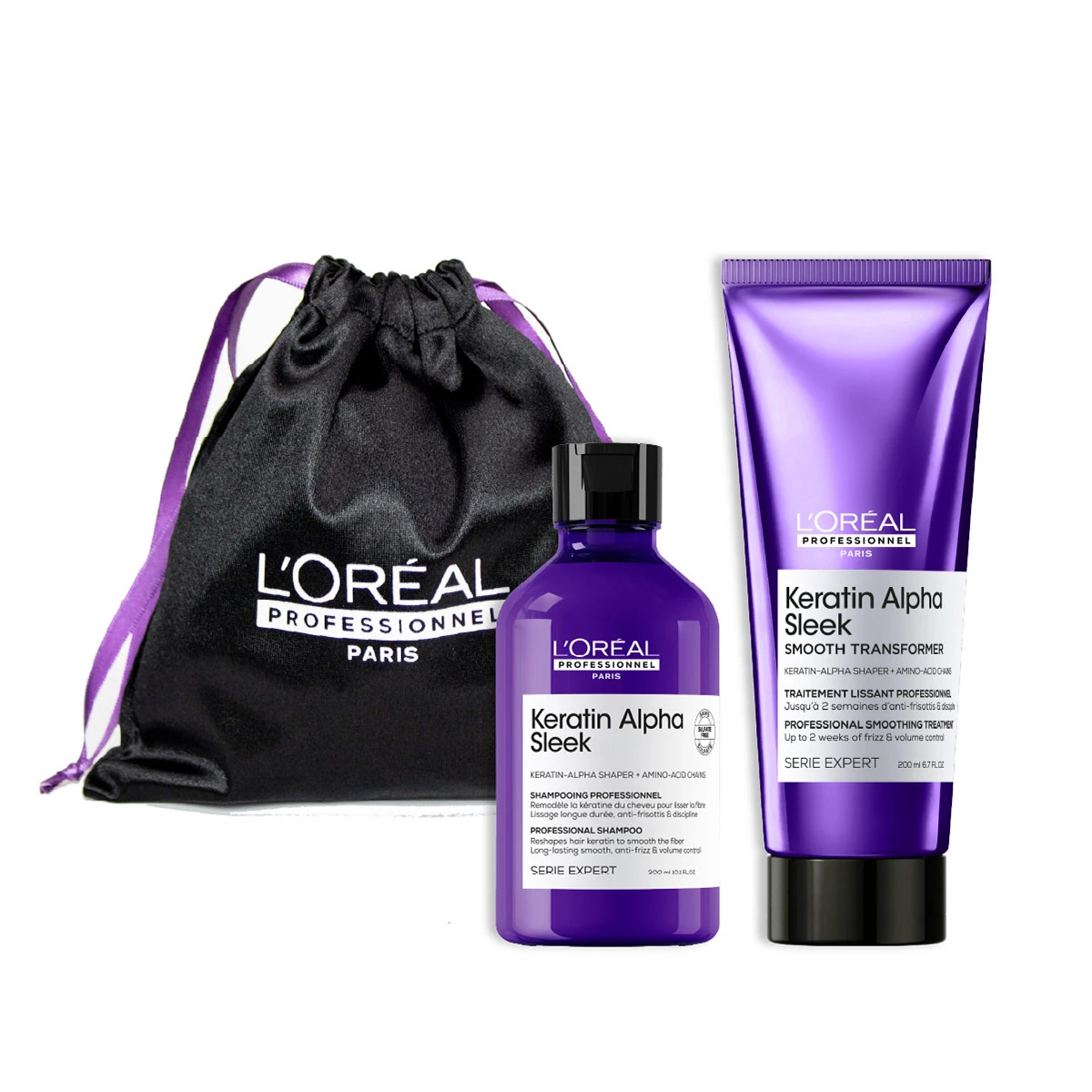 DUO LOREAL PROFESSIONNEL KERATIN ALPHA SLEEK 250ML+150ML - 1