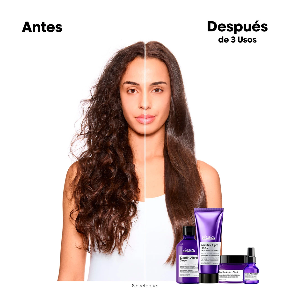 DUO LOREAL PROFESSIONNEL KERATIN ALPHA SLEEK 250ML+150ML - 2