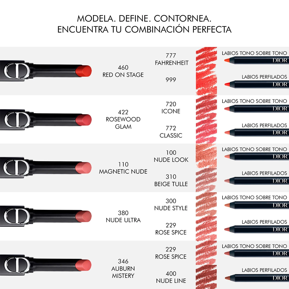 LABIAL DIOR ROUGE IN STAGE MATE 460 RED ON STAGE - 6