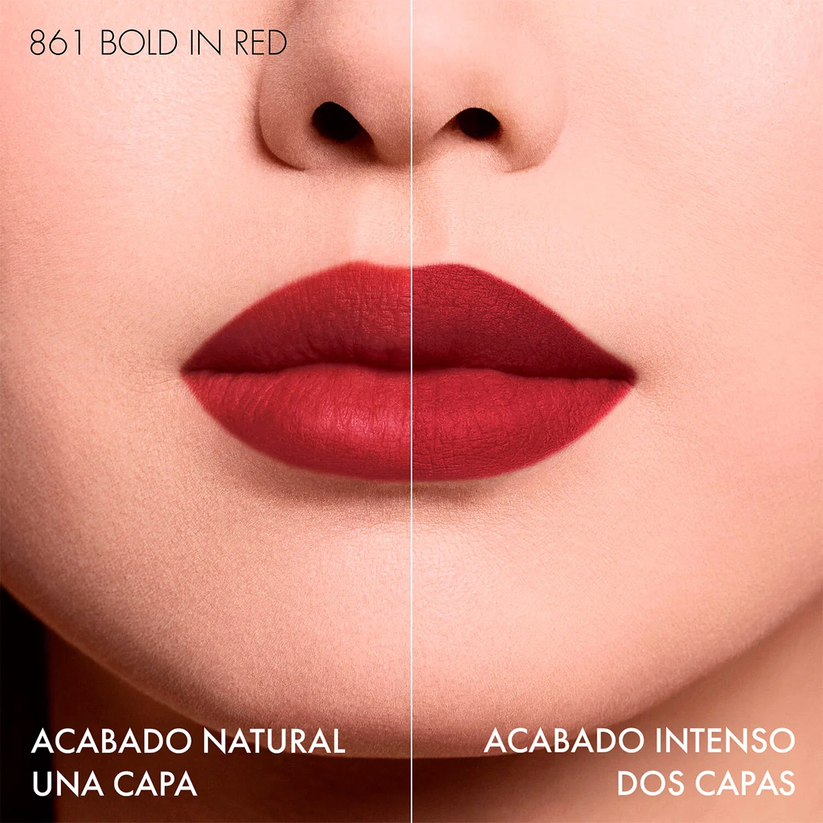 LABIAL LIQUIDO DIOR ON STAGE BLUR 861 BOLD IN RED - 4