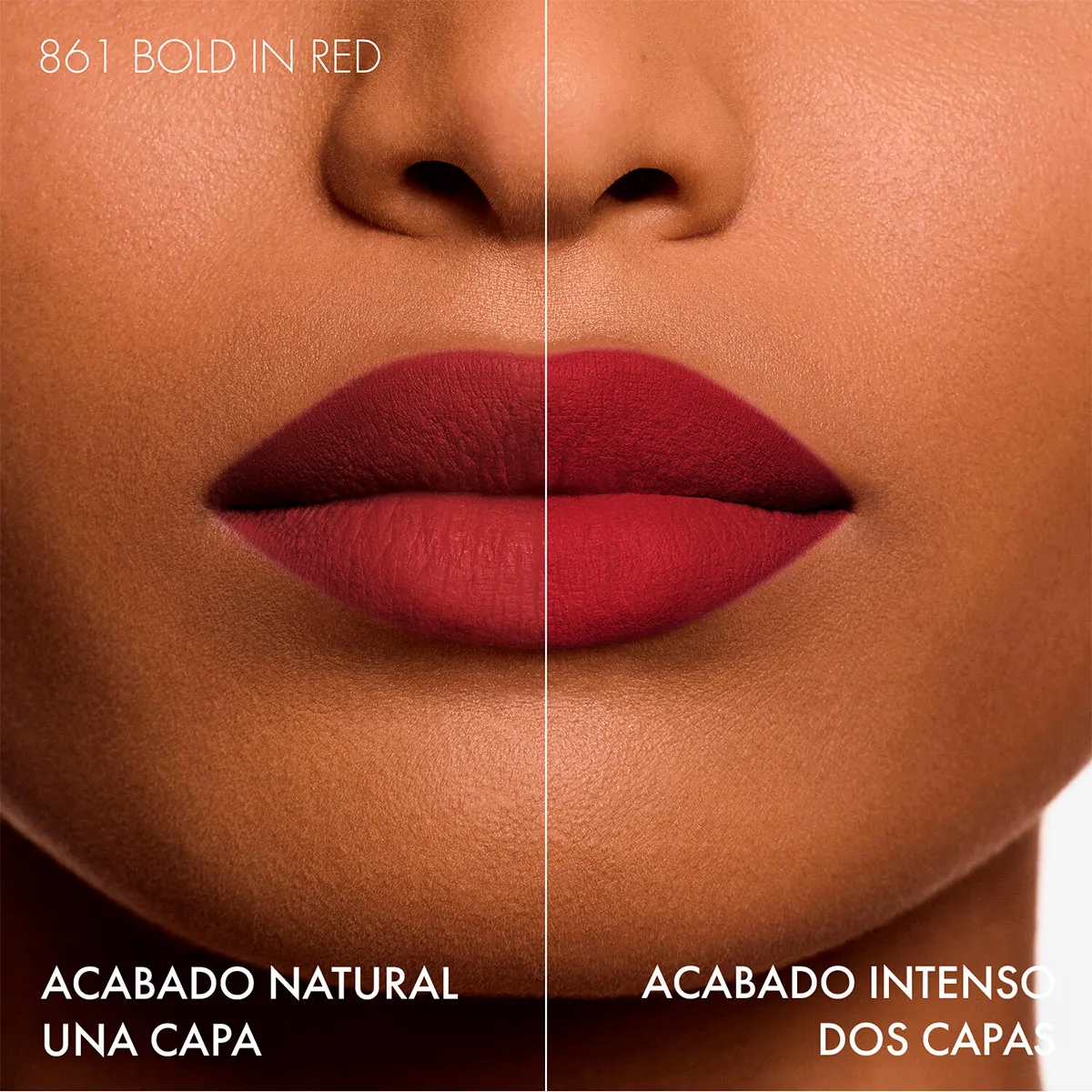 LABIAL LIQUIDO DIOR ON STAGE BLUR 861 BOLD IN RED - 5