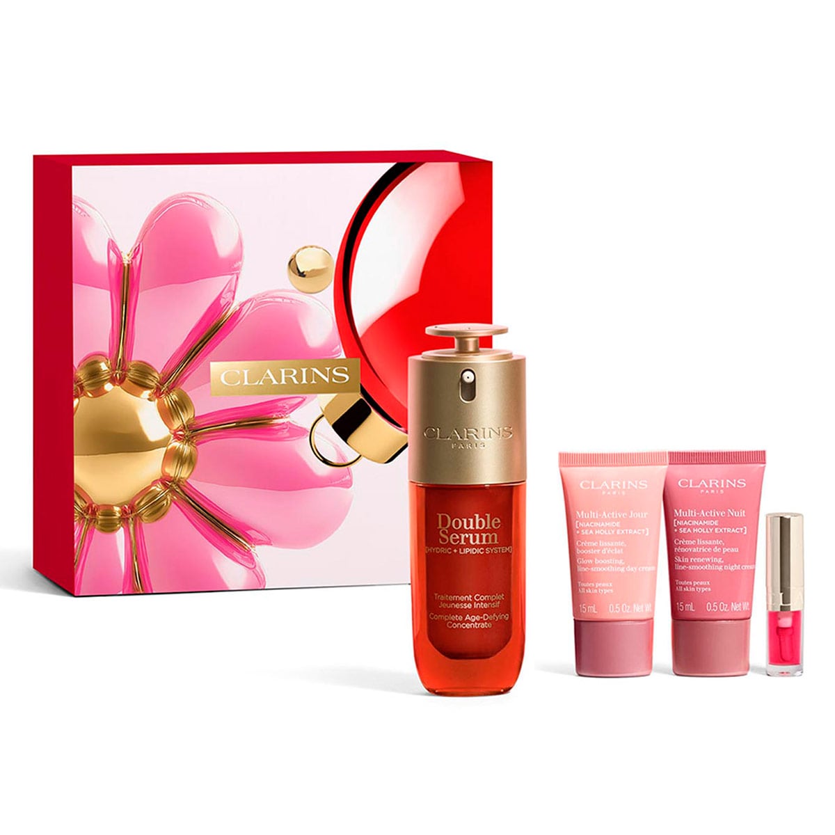 SET ANTIEDAD Y MAQUILLAJE CLARINS DOUBLE SERUM & MULTIACTIVE - 1