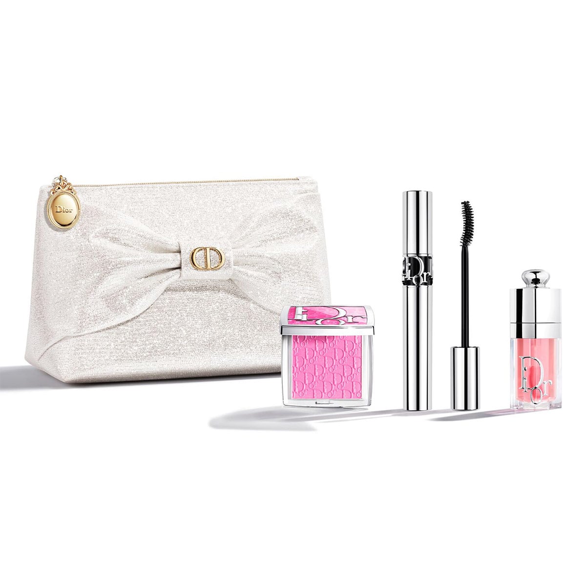 SET DIOR LIP GLOW OIL 001+MASCARA DIORSHOW 090+ROSY GLOW 001+ NECESER - 1
