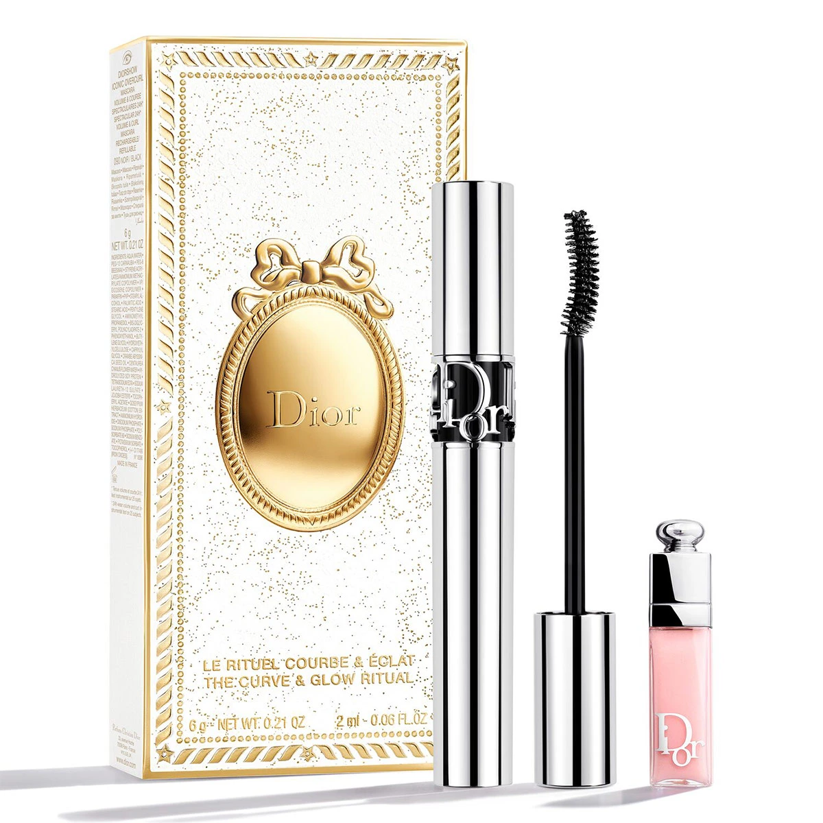 SET DIOR MASCARA DIORSHOW ICONIC OVERCURL 090+MINI LIP MAXIMISZER 001 - 1